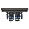 FORTE&PIANO Розетка компьютерная двойная RJ45 кат.6 FP334 серый IEK