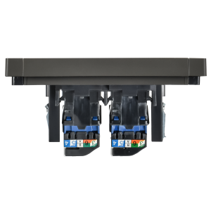 FORTE&PIANO Розетка компьютерная двойная RJ45 кат.6 FP334 серый IEK