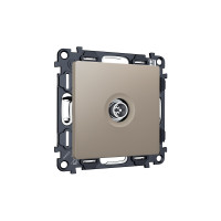 MA373005 Комплект механизм TV розетки оконечной экранированной 5-1000MHz 3dB ALFA Серо-бежевый матовый QUANT (AP3730, VM199) AMBRELLA VOLT