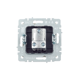 BRITE Розетка TV проходная РТВ10-0-БрА алюминий IEK