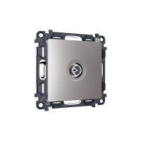 MA513005 Комплект механизма TV розетки оконечной экранированной 5-1000MHz 3dB ALFA Сталь матовый QUANT (AP5130, VM199) AMBRELLA VOLT