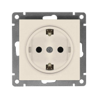 Розетка 1-м СП Афина 16А IP20 с заземл. механизм сл. кость ivory Universal A0028-I