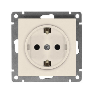 Розетка 1-м СП Афина 16А IP20 с заземл. механизм сл. кость ivory Universal A0028-I