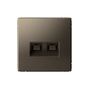 ARTGALLERY РОЗЕТКА двойная компьютерная RJ45+RJ45, кат. 5е, механизм, МОККО GAL000685