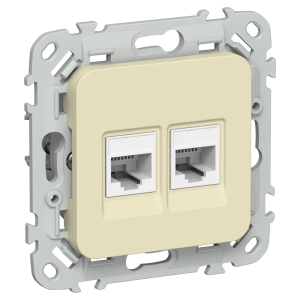 FLITE Розетка 2-местная компьютерная RJ45 категория 5Е UTP РК5е-2-0-ФлН навахо IEK