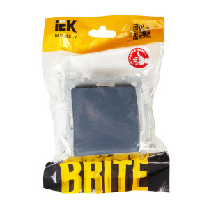 BRITE Выключатель 1-клавишный перекрестный 10А ВС10-1-3-БрМ маренго IEK