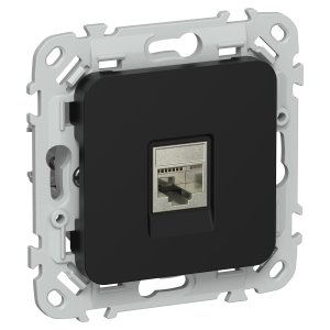 FLITE Розетка компьютерная RJ45 категория 6 STP РК6-1-1-ФлЧ черный IEK
