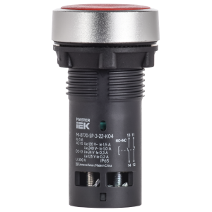 Кнопка IP65 с маркировкой "STOP" моноблок 1NO+1NC красная MASTER IEK