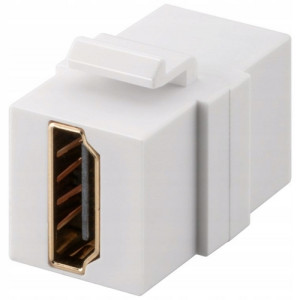 Разъем HDMI F-F, белый (147402 WT)