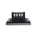 FORTE&PIANO Выключатель 2-клавишный проходной с индикацией 10А FP508 сталь IEK