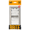 BRITE Рамка 2-местная РУ-2-Бр металл хром/никель IEK