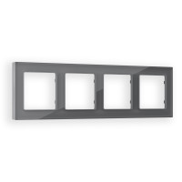 AF330654 Рамка ALFA Platos Антрацит серый Стекло органическое 4-ая AMBRELLA VOLT