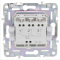 SKANDY Выключатель 3-клавишный 10А SK-V11Bl черный IEK