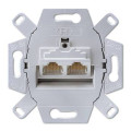 Розетка компьютерной 2xRJ45 Jung коллекции JUNG, скрытый монтаж, UAE8-8UPOK6E