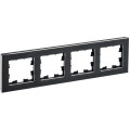 Рамка 4-м BRITE РУ-4-1-БрЧ металл черн. IEK BR-M42-M-K02