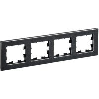 Рамка 4-м BRITE РУ-4-1-БрЧ металл черн. IEK BR-M42-M-K02