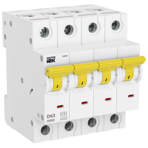 Автоматический выключатель M10N 4P D 63А MASTER IEK