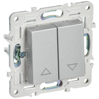 SKANDY Выключатель жалюзи 10А SK-V12S серебряный IEK