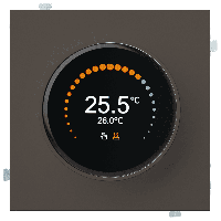 Термостат RIKETT для теплых полов с круглым дисплеем, капучино (32233 CP)