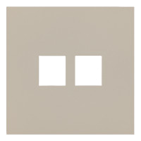 Лицевая панель для двойной информационной розетки, латте (35442 LT)