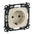 Механизм розетки 1-м СП Valena Allure 16А IP2X 250В 2PE безвинт. клеммы с лицев. панелью сл. кость Leg 753821