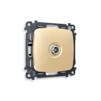 MO613030 Комплект механизма TV розетки проходной OMEGA Шампань 5-1000 MHz 4dB QUANT OP6130, VM211 AMBRELLA VOLT