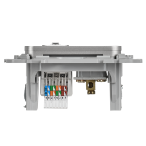 FLITE Розетка 2-местная RJ45/TV категория 5Е UTP РКТВ5е-2-0-ФлА алюминий IEK