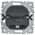BRITE Розетка 1-местная с заземлением с защитными шторками 16А с USB AC 18Вт РЮш11-1-БрАБ арктический белый IEK