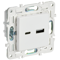 SKANDY Розетка USB A+C 18Вт SK-R13W арктический белый IEK