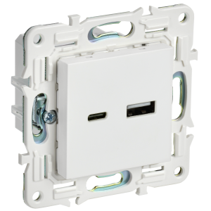 SKANDY Розетка USB A+C 18Вт SK-R13W арктический белый IEK
