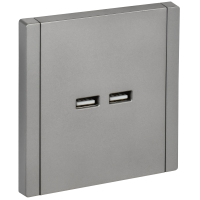 FORTE&PIANO Розетка USB A+A 3,1А FP549 сталь IEK
