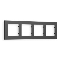 AF220804 Рамка ALFA Techno Графит Мягкое касание 4-ая AMBRELLA VOLT