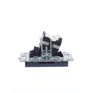 BRITE Розетка компьютерная двойная RJ45 кат.5E РК10-2-БрМ маренго IEK