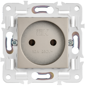 SKANDY Розетка без заземления без защитных шторок 10А SK-R02Sh шампань IEK