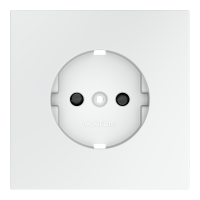 Накладка для розетки с заземлением и защитными шторками, S70 (белый матовый)