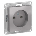 ATLASDESIGN РОЗЕТКА без заземления без шторок, 16А, механизм, АЛЮМИНИЙ ATN000341