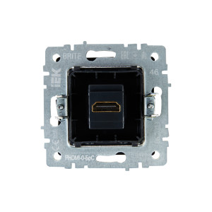 BRITE Розетка HDMI РHDMI-0-БрС сталь IEK