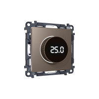 MA635810 Комплект мех-ма термор-ра с цифровым дисплеем с подсветкой и датчиком для теплого пола ALFA Темная бронза матовый QUANT (AP6358, VM1385) AMBRELLA VOLT