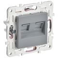SKANDY Розетка компьютерная двойная RJ45 кат.5E SK-K03Gr серый IEK