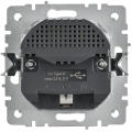 BRITE Розетка 1-местная с заземлением с защитными шторками 16А с USB AA 5В 2,1А РЮш10-1-БрГН металл хромникель IEK