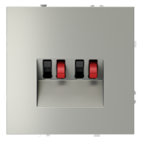 Розетка акустическая встраиваемая VOLTUM S70 4-местная, (сталь)