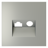 Накладка для розетки TV+RJ45 кат. 6, S70 (сталь)