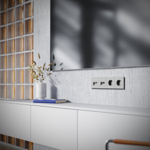 Розетка телевизионная встраиваемая VOLTUM S70 TVRJ45 кат. 6, кашемир
