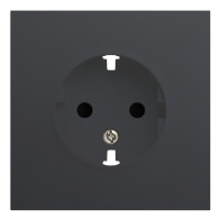 Лицевая панель для розетки 2к+з, черный сатин (35632 MB)