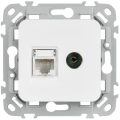 FLITE Выключатель 1-клавишный 10А ВС11-1-0-ФлХЛ холодный лед IEK