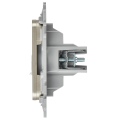 FLITE Розетка 2-местная RJ45/TV категория 5Е UTP РКТВ5е-2-0-ФлШ шампань IEK