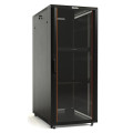 Шкаф напольный TTB-4268-AS 19дюйм 42U 2055х600х800мм перед. стекл. дверь со стальн. перф. боковинами задн. дверь сплошная ручка с замком крыша нового типа черн. (RAL 9004) Hyperline 392682