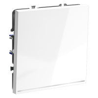 Выключатель встраиваемый VOLTUM S70 одноклавишный с подсветкой 10А, (белый глянцевый)