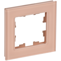BRITE Рамка 1-местная РУ-1-2-БрП стекло персиковый матовый IEK