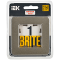 BRITE Рамка 1-местная РУ-1-1-Бр металл латунь RE IEK